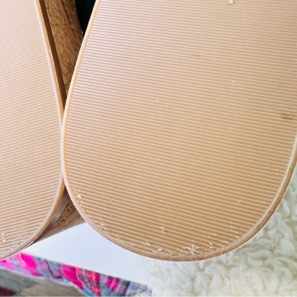 MARC FISHER CHUNKY CORK PLATFORM BOW SLIDE MULES BLACK SIZE 7.5 EUC - Picture 7 of 11